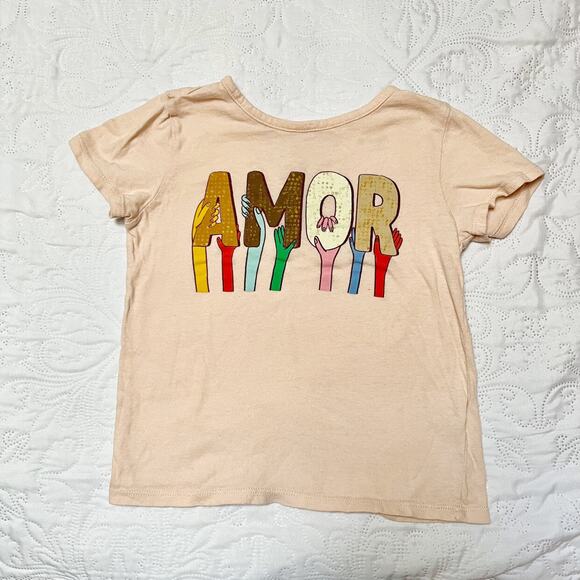 Old Navy Amor Love Shirt Size 8 - Picture 2 of 5